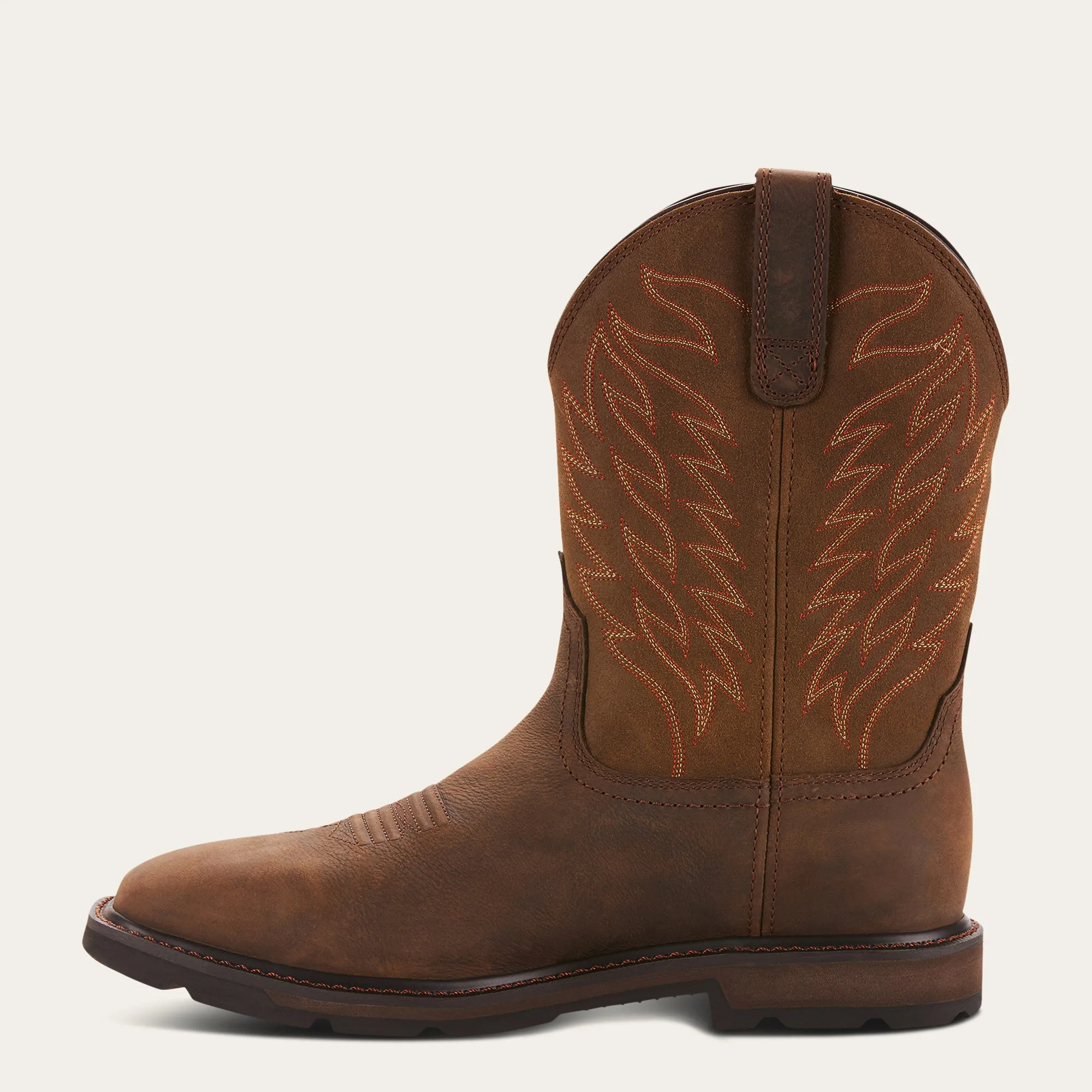 10024984 Ariat Men's Groundbreaker Wide Square Toe Waterproof Dark Brown EE Width