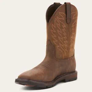 10024984 Ariat Men's Groundbreaker Wide Square Toe Waterproof Dark Brown EE Width