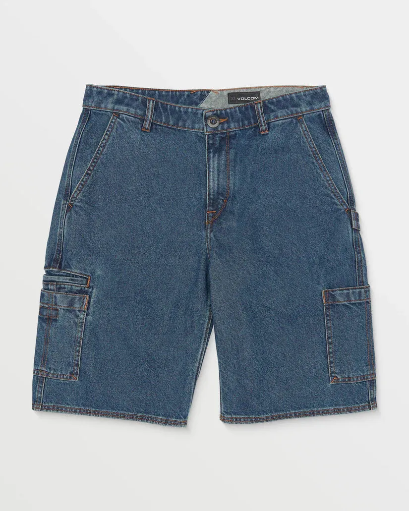 1991 Utility Denim Shorts 23- Indigo Ridge Wash