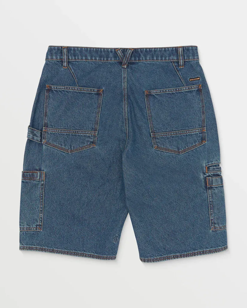 1991 Utility Denim Shorts 23- Indigo Ridge Wash