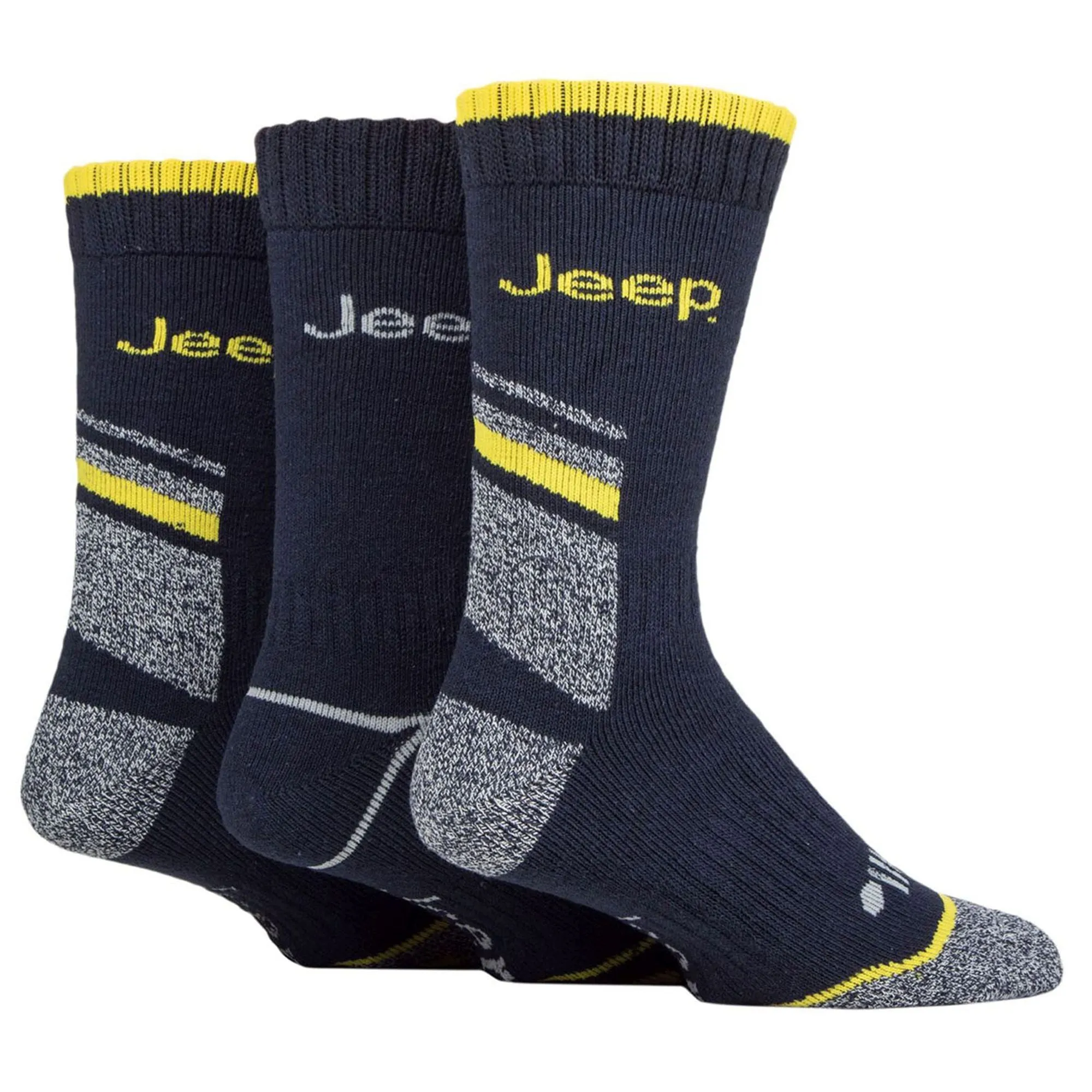 3 Pack Men's Heavy-Duty Work Boot Socks with Arch Support