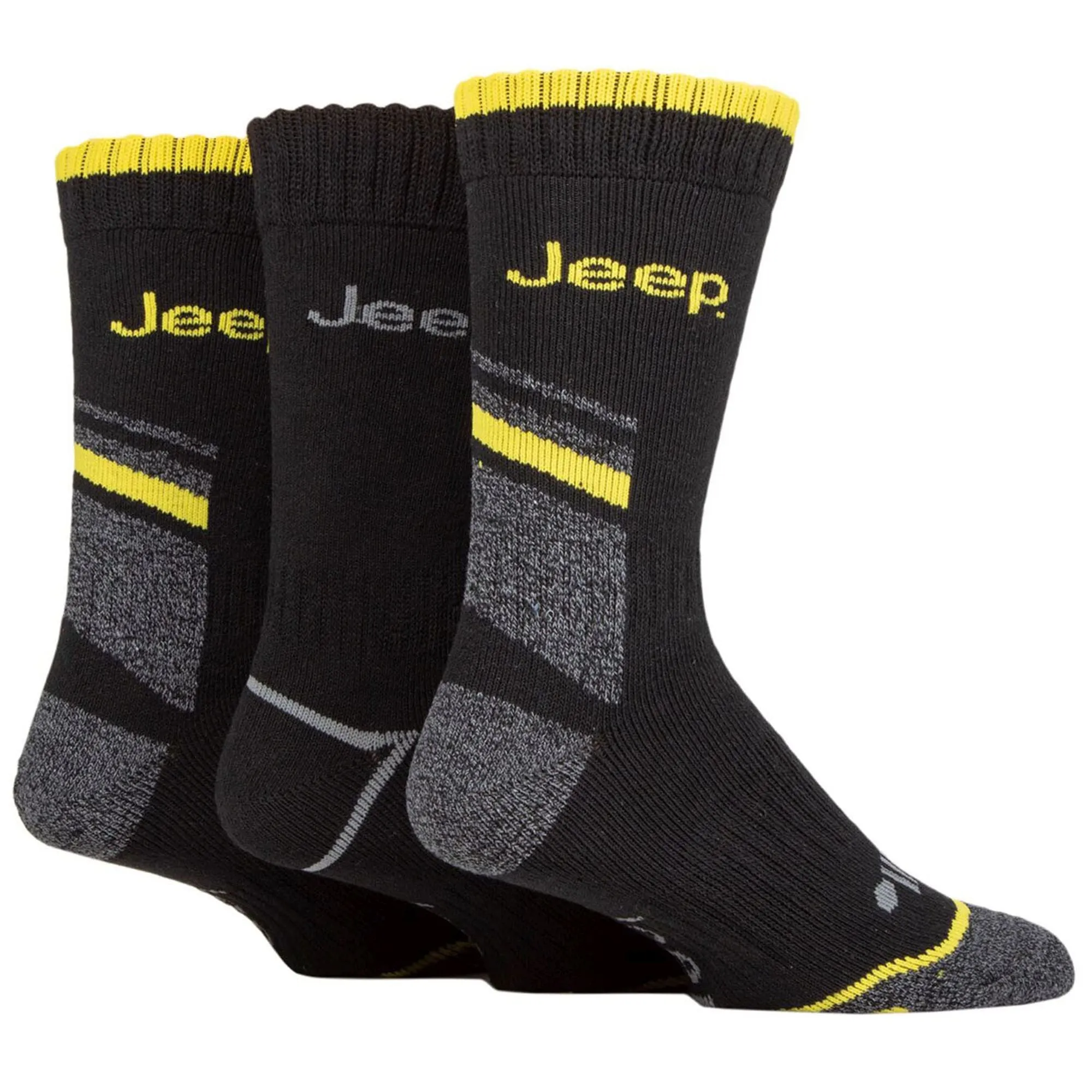 3 Pack Men's Heavy-Duty Work Boot Socks with Arch Support
