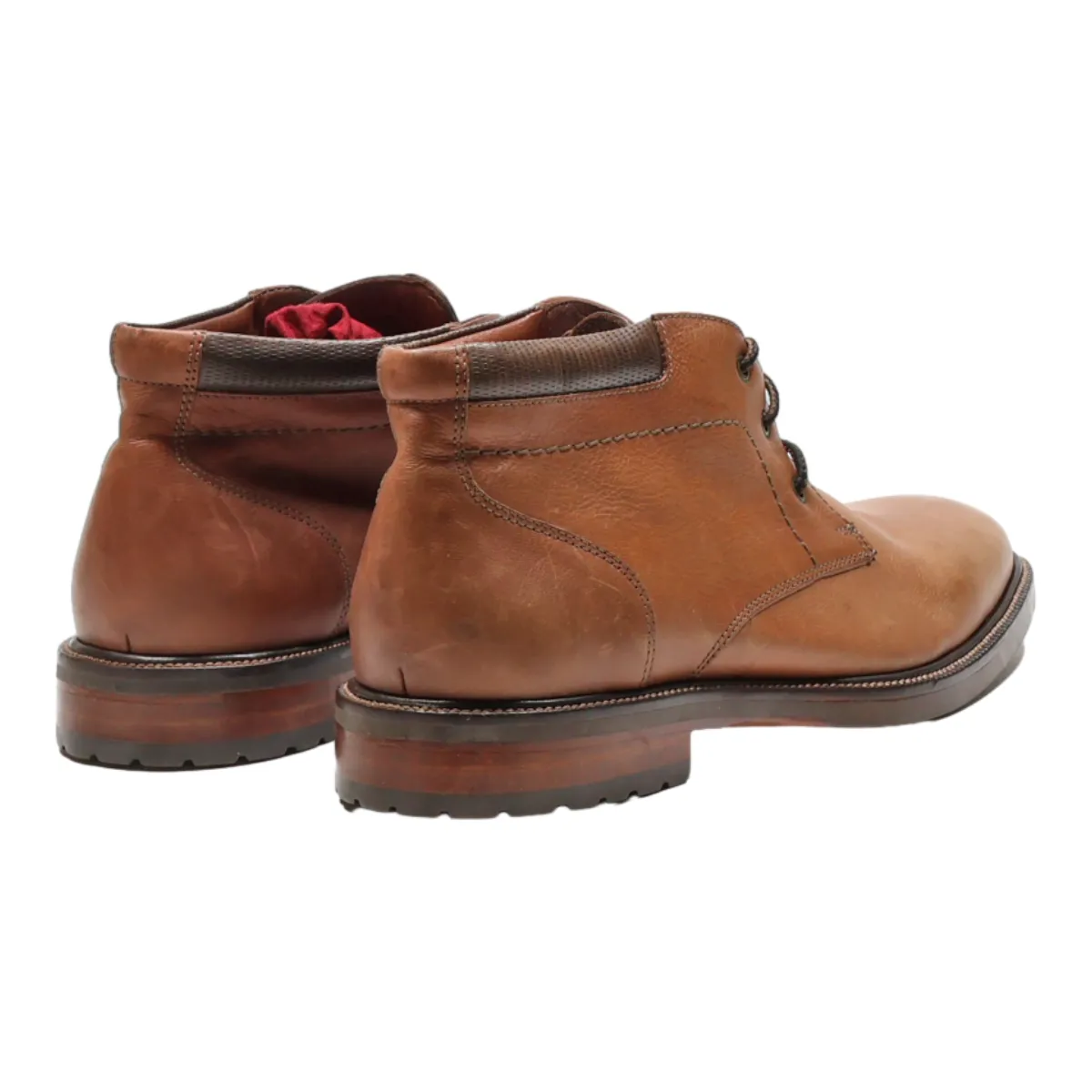 3 SHEEPSKIN Chukka Boots Brown Leather Mens UK 10