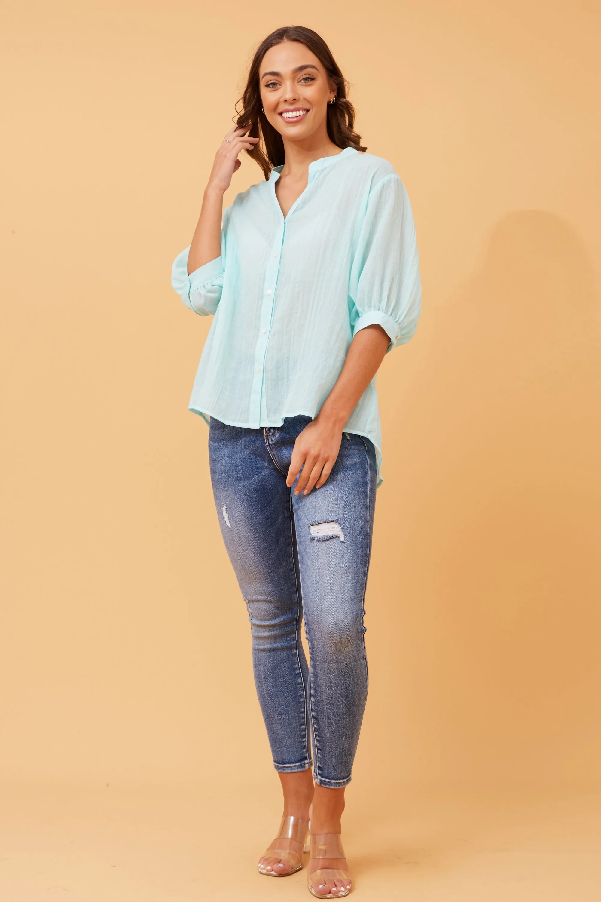3/4 slv. shirt (t511586)