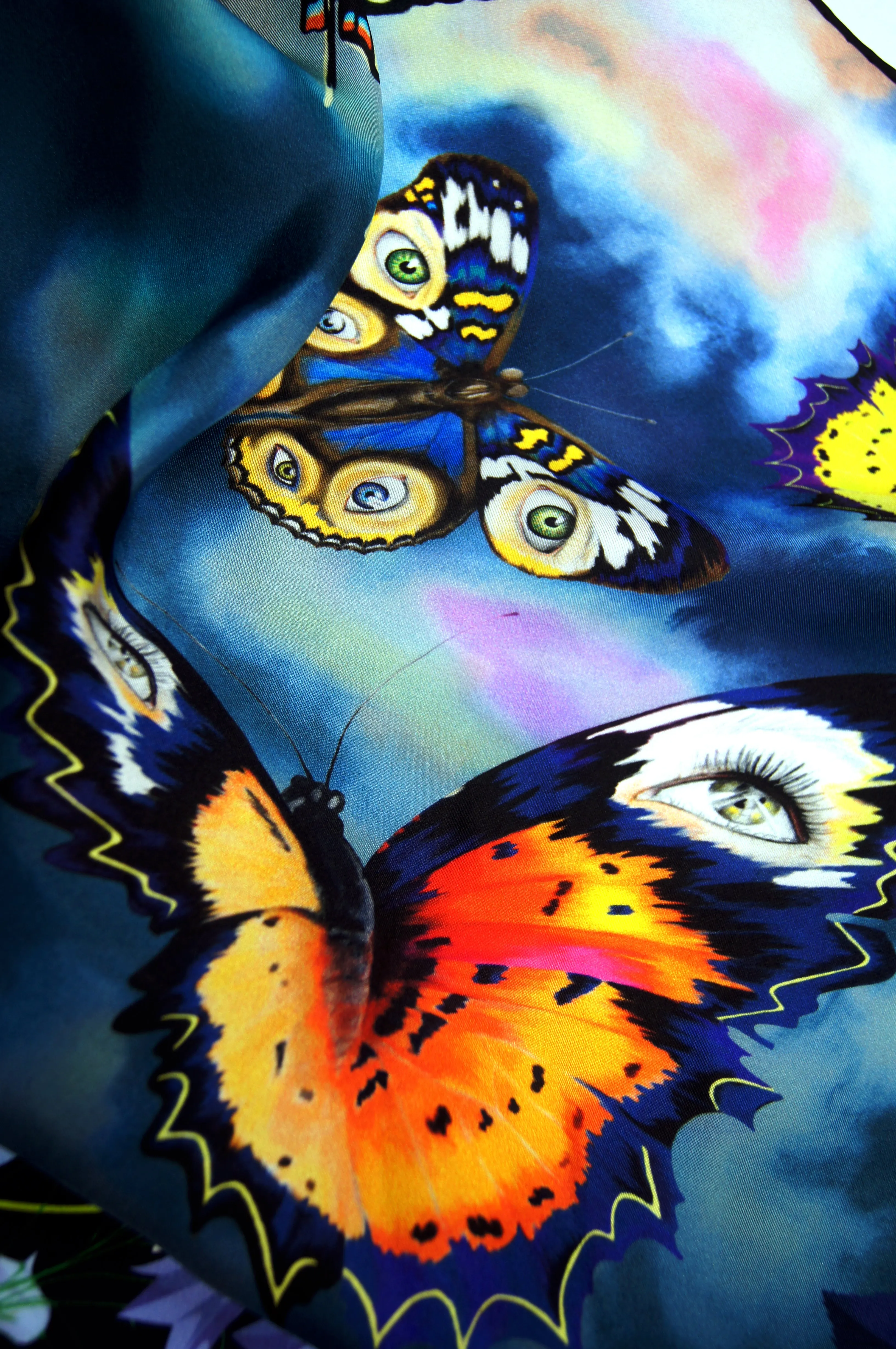 420Enhance Your Calm / Night Print Silk Scarf