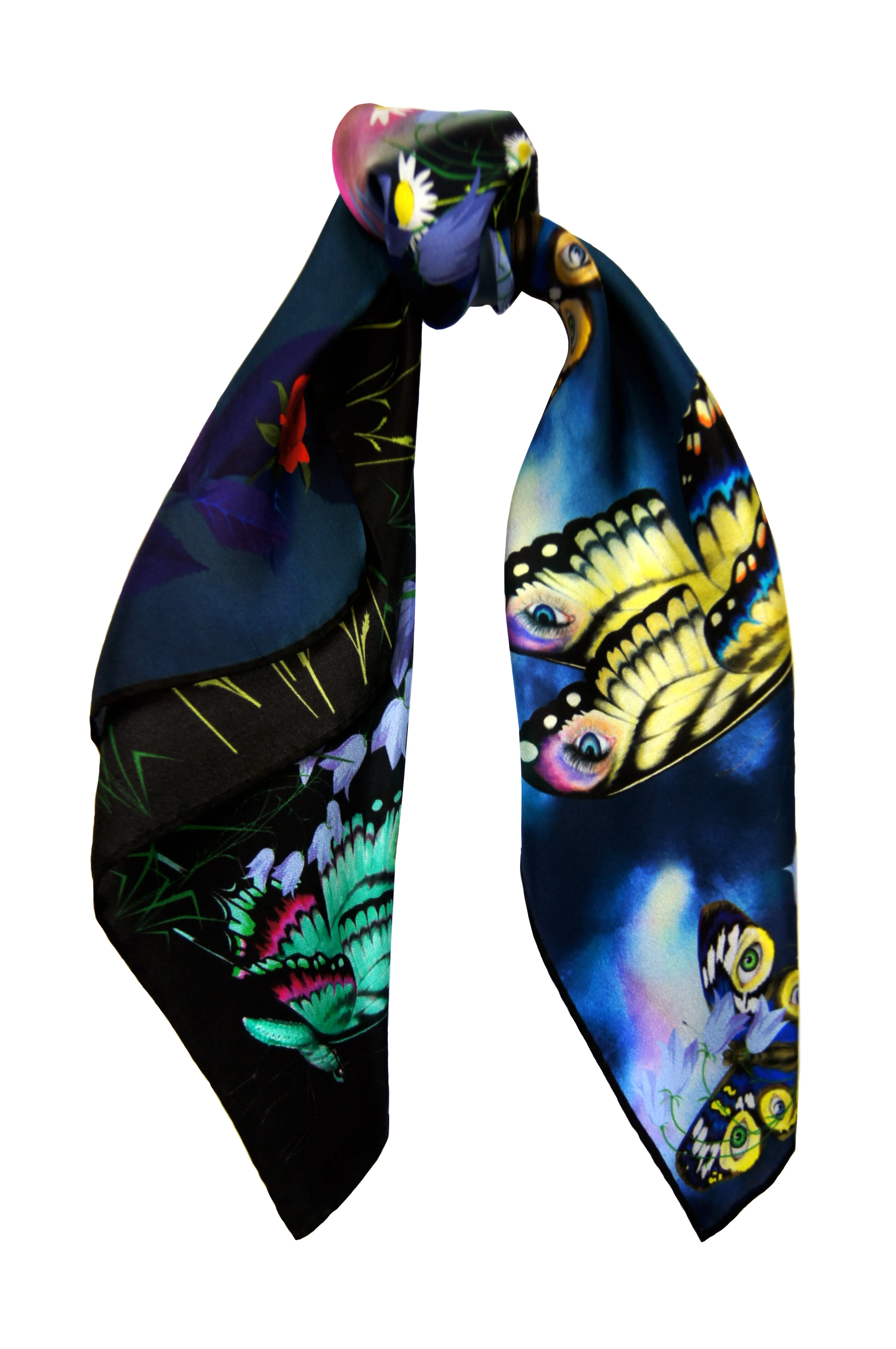 420Enhance Your Calm / Night Print Silk Scarf