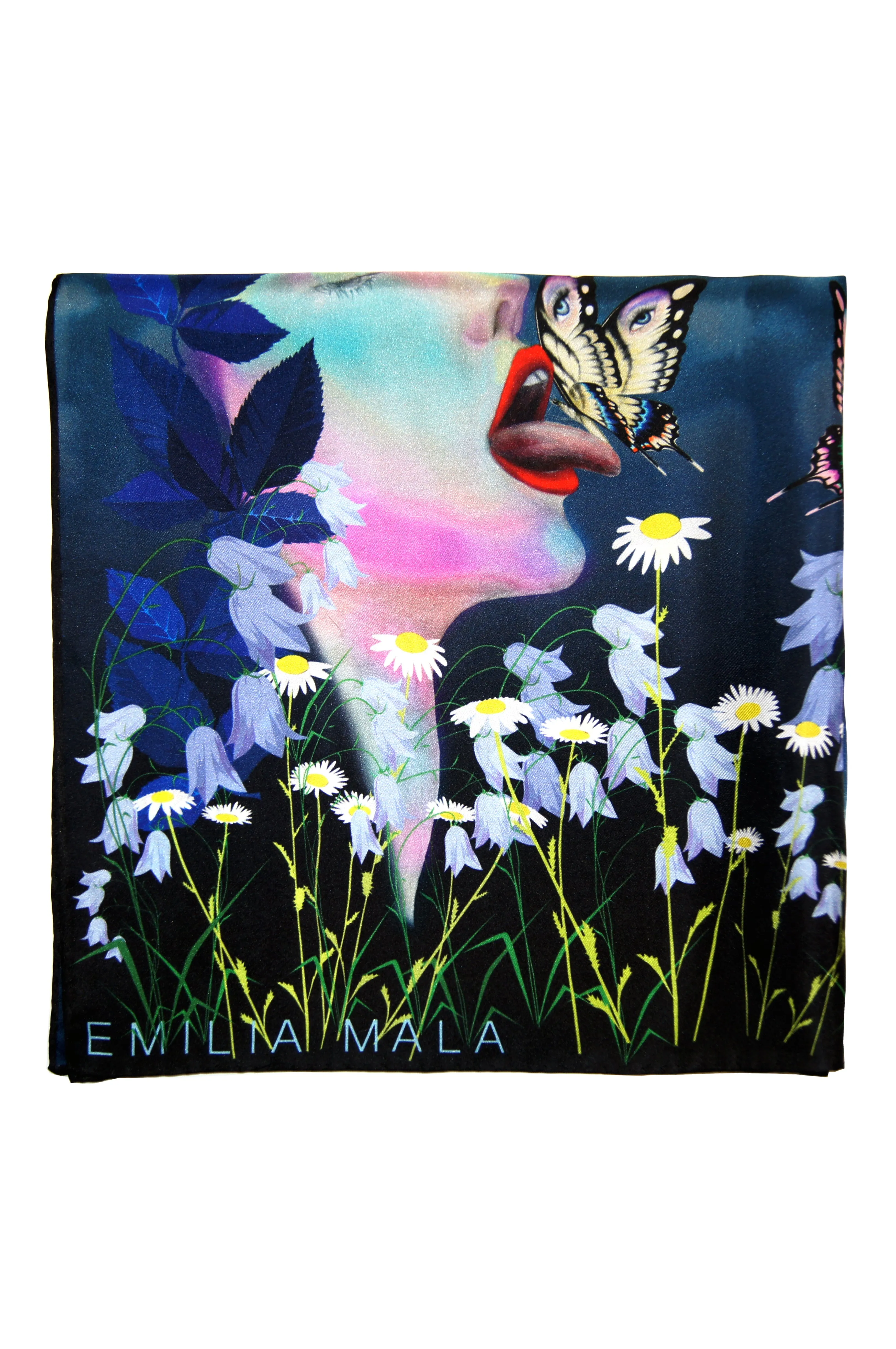 420Enhance Your Calm / Night Print Silk Scarf