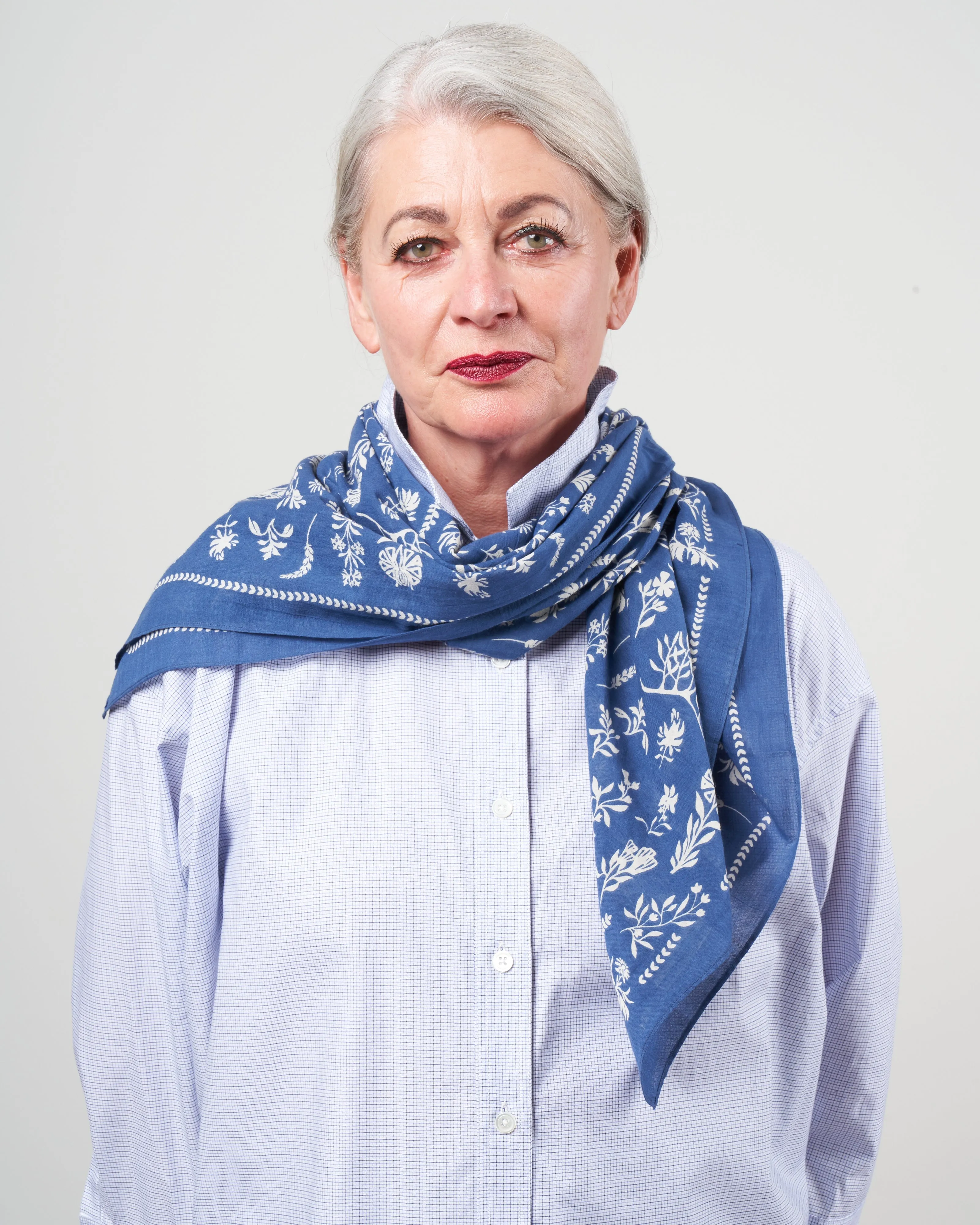 568 scarf - japan blue cotton