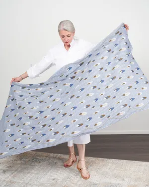 586 scarf - ink blue cotton