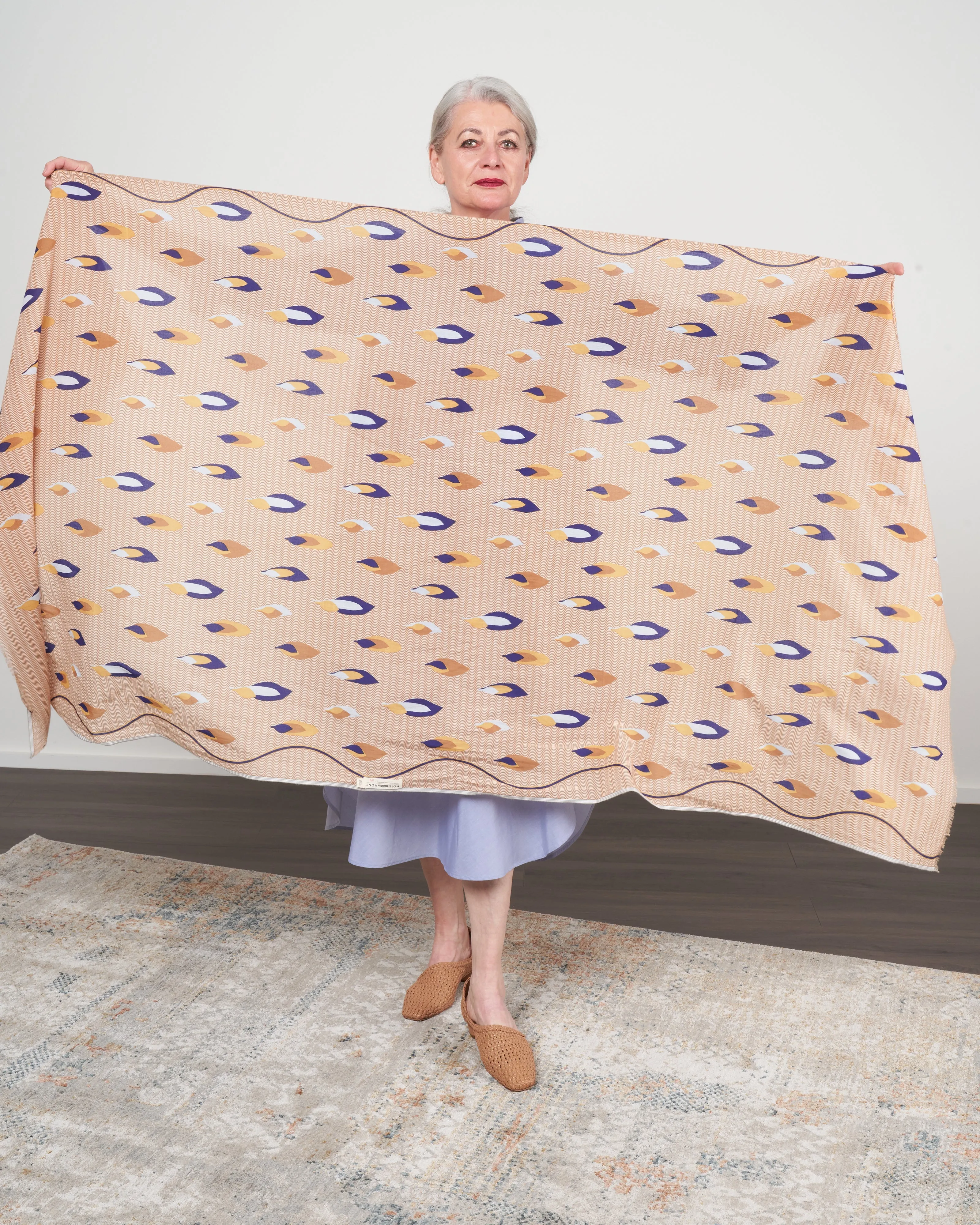 586 scarf - ochre cotton