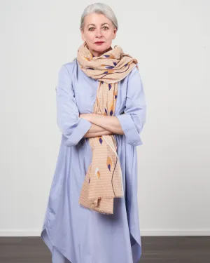 586 scarf - ochre cotton