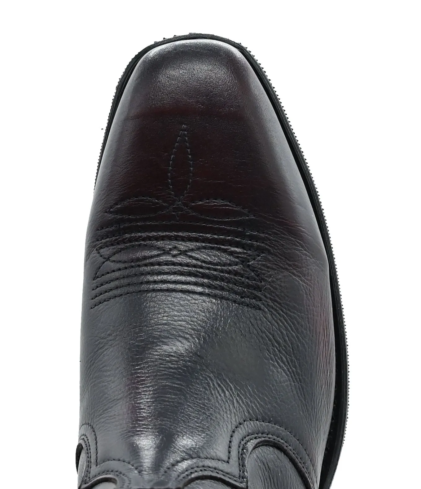 7″ Black Cowhide Zipper Black Cherry - 6463
