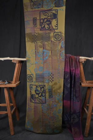 8162 Oversized Painted Scarf Wrap Tree Frog-P