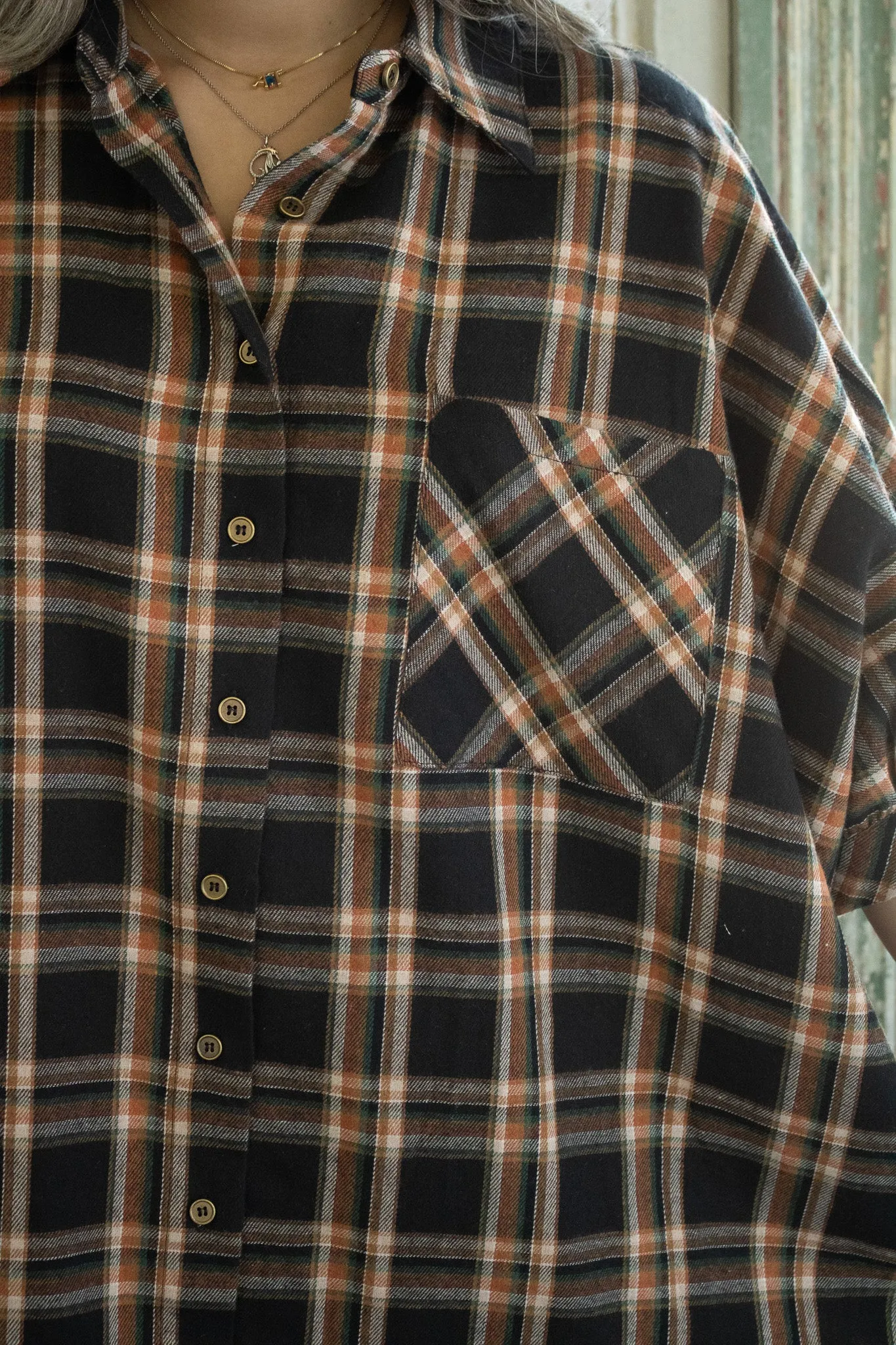 Alana Flannel Shirt Dress