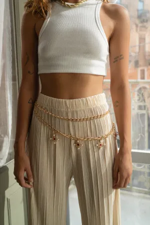 Amalia Gold Chain Cross Pendant Belt