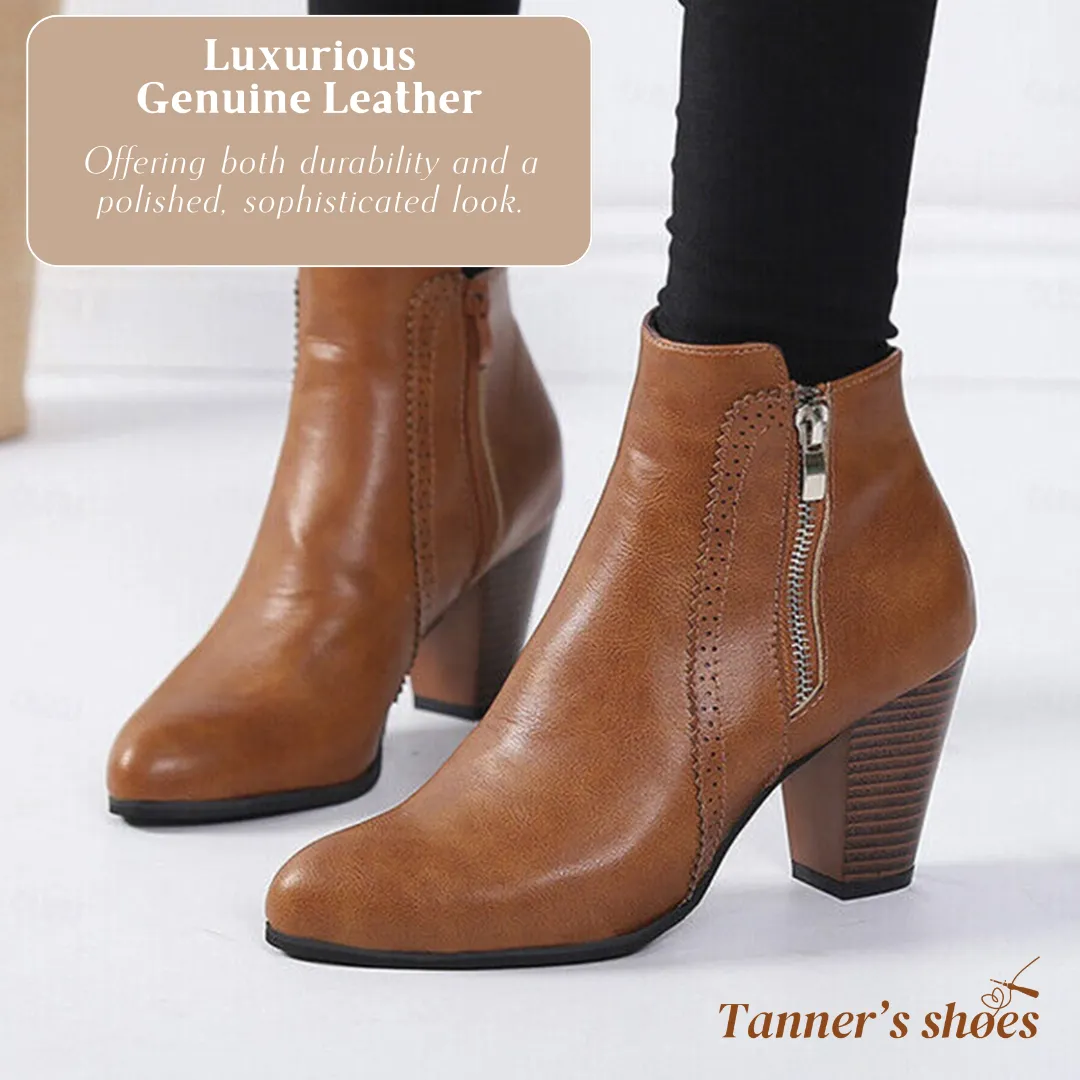 Amelia | Breathable PU Leather Ankle Boots