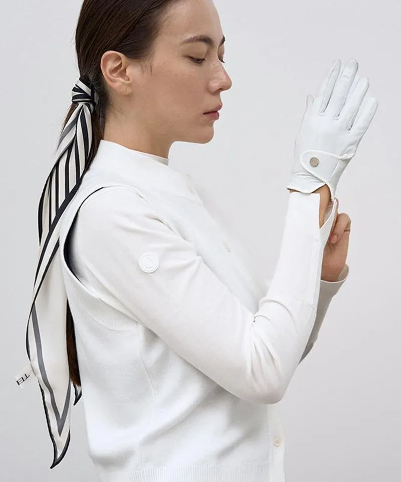 Anell Golf Paris Silk Scarf - Cream