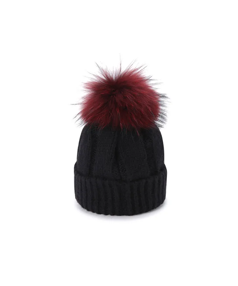 ANEW Golf: Women's Color Point Wool Knit Cap - Black