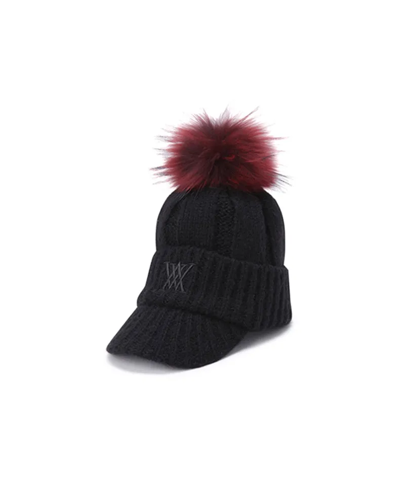 ANEW Golf: Women's Color Point Wool Knit Cap - Black
