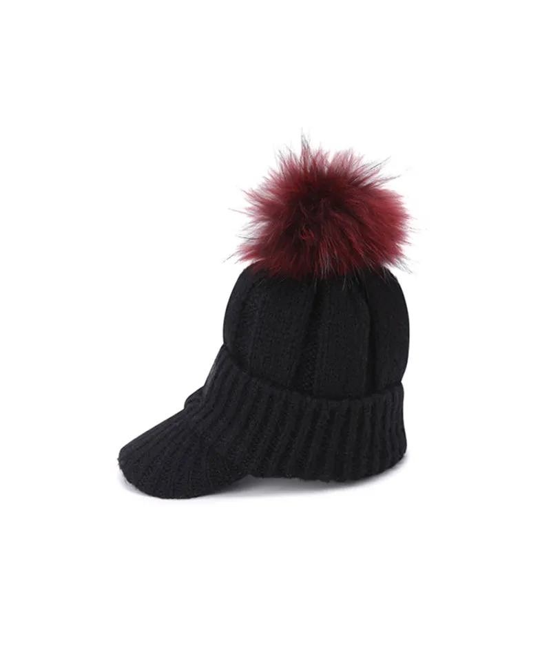 ANEW Golf: Women's Color Point Wool Knit Cap - Black