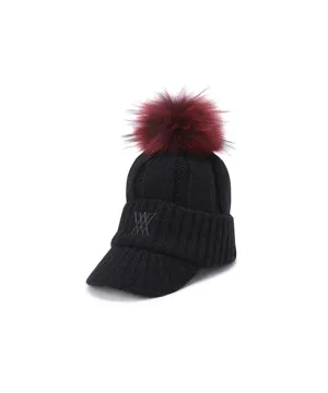 ANEW Golf: Women's Color Point Wool Knit Cap - Black