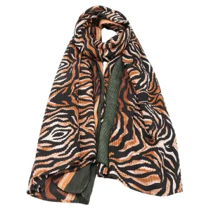 Animal Print Printed Scarf - Green