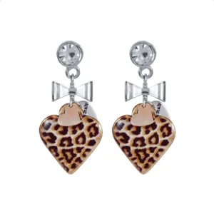 Animalier Leopard Print Drop Earrings