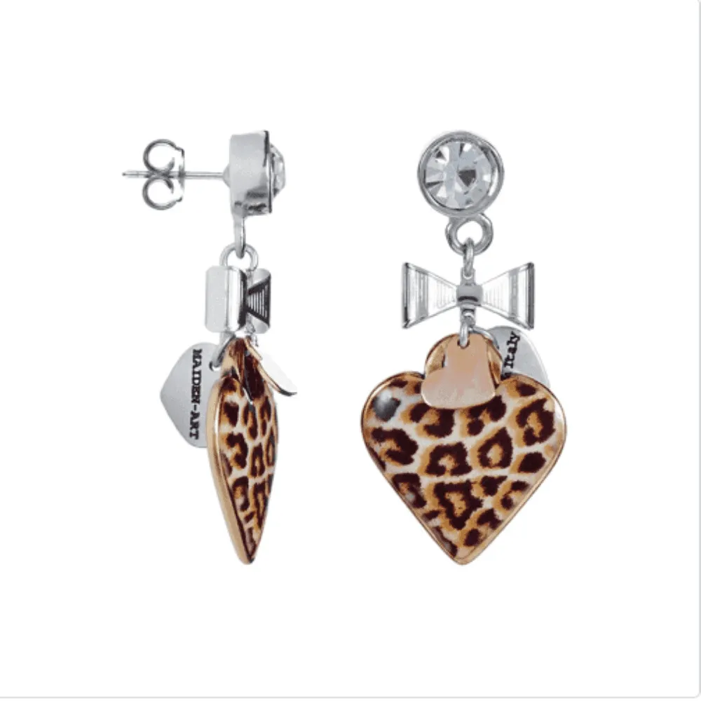 Animalier Leopard Print Drop Earrings