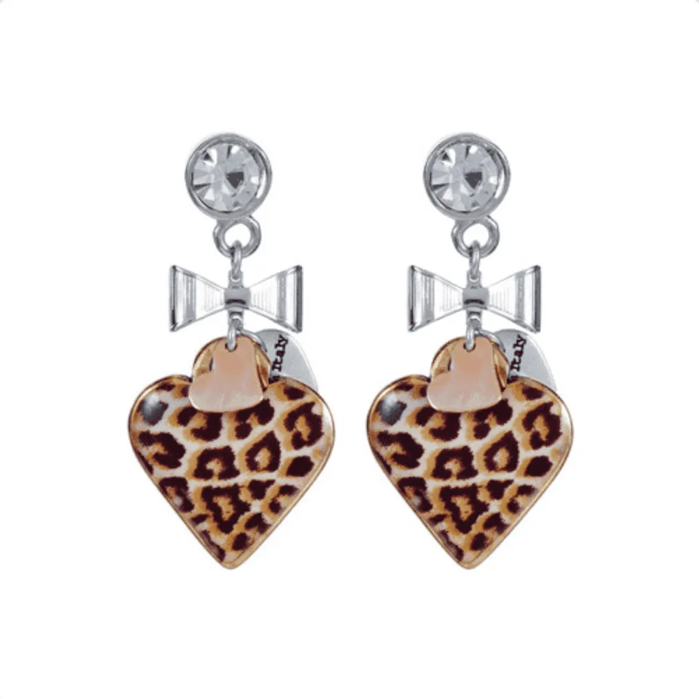 Animalier Leopard Print Drop Earrings
