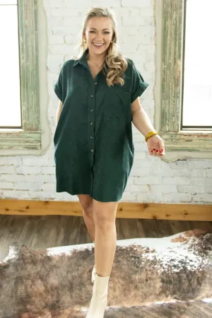 Annie Corduroy Shirt Dress