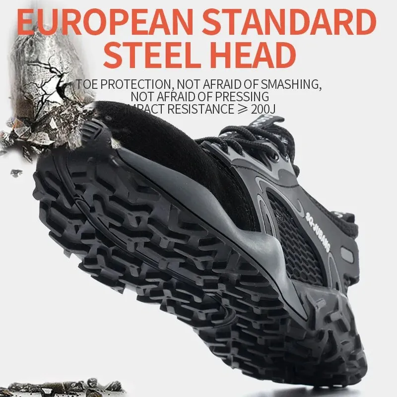 Anti-collision and Anti-smashing Breathable  Safety Shoes  Men's comfortable work Boots