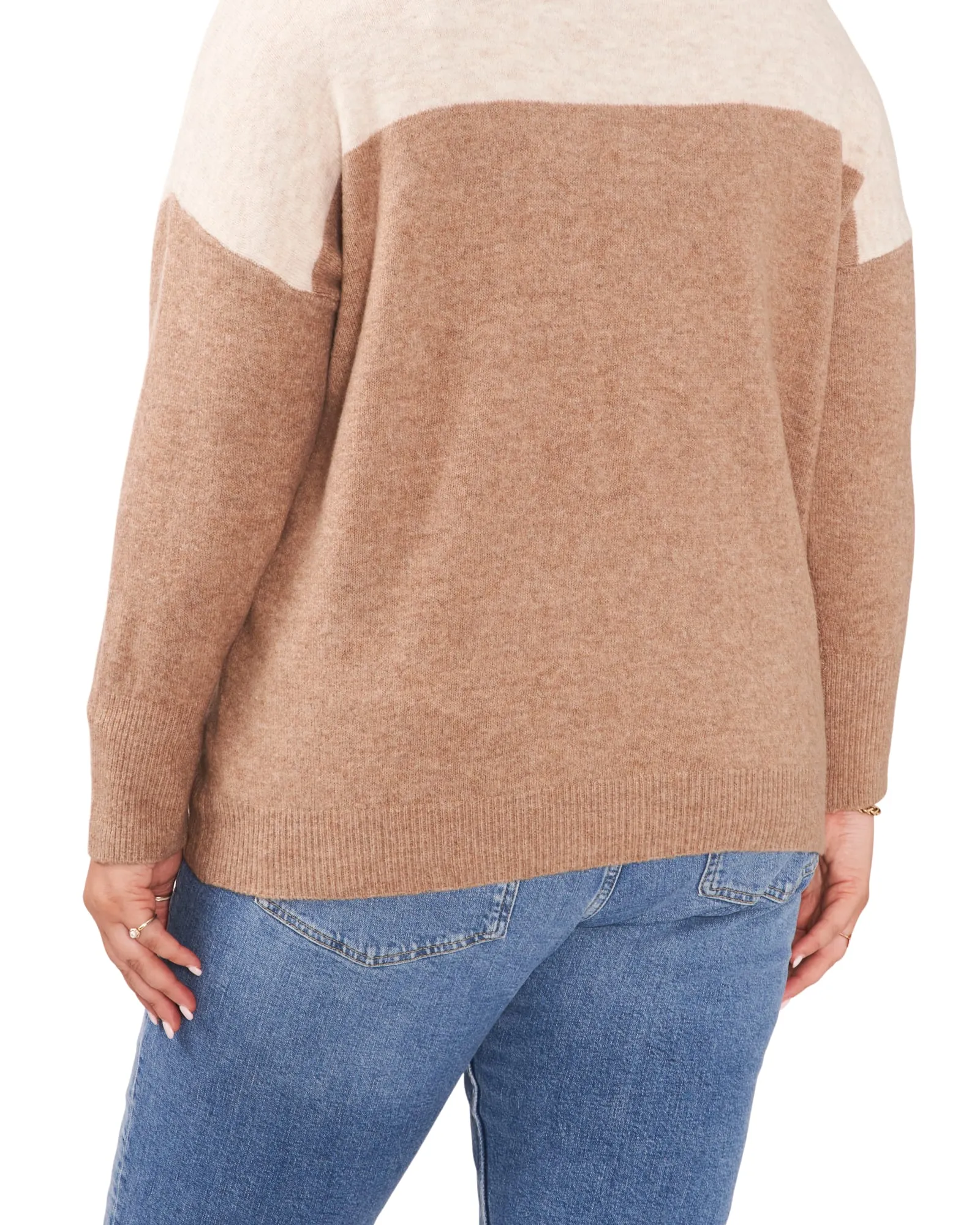 Aria Colorblock Cozy Sweater | TAUPE