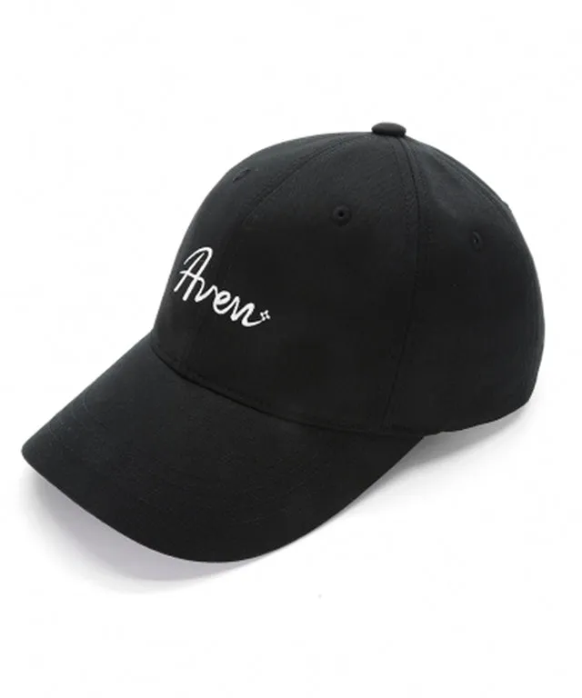 AVEN Cursive Embroidery Ball Cap - Black