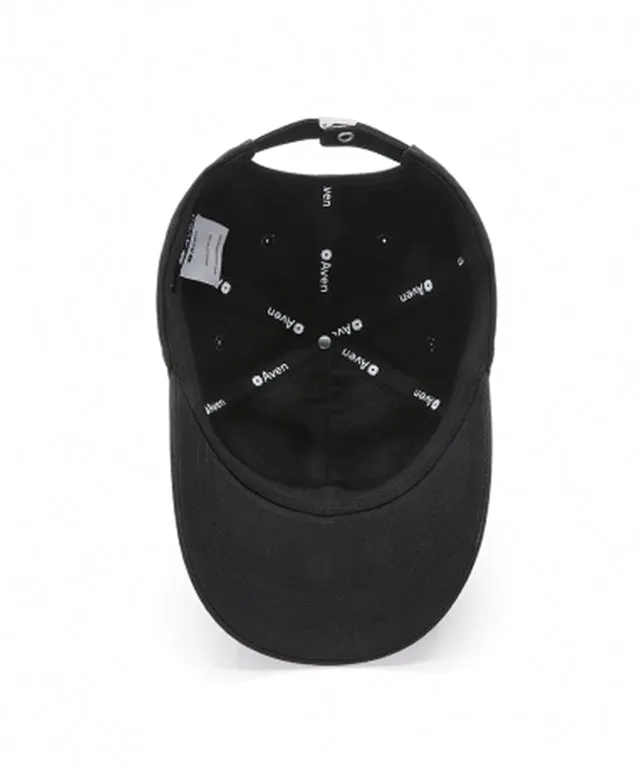 AVEN Cursive Embroidery Ball Cap - Black
