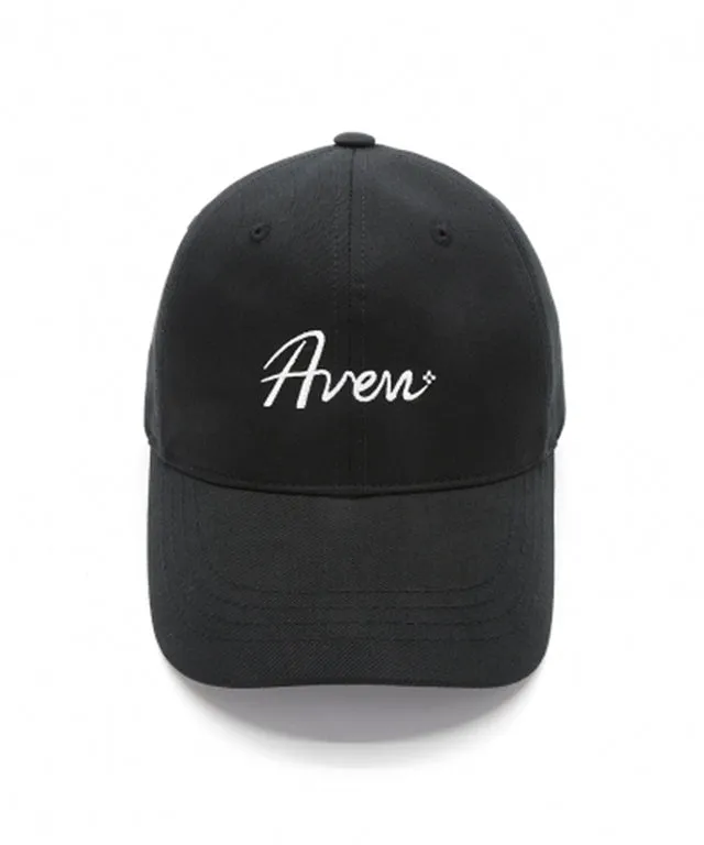 AVEN Cursive Embroidery Ball Cap - Black