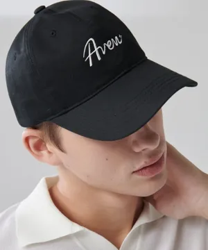 AVEN Cursive Embroidery Ball Cap - Black