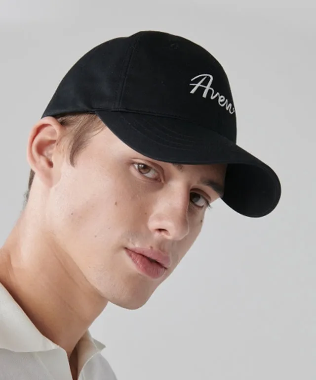 AVEN Cursive Embroidery Ball Cap - Black