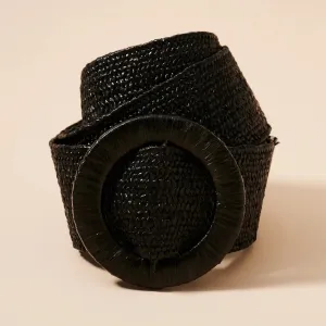 Avie Wide Straw Belt