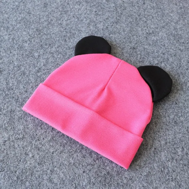 Baby Hat With Ears Cotton Warm Newborn Accessories Baby Girl Boy Autumn Winter Hat For Kids Infant Toddler Beanie Cap Girls Hat