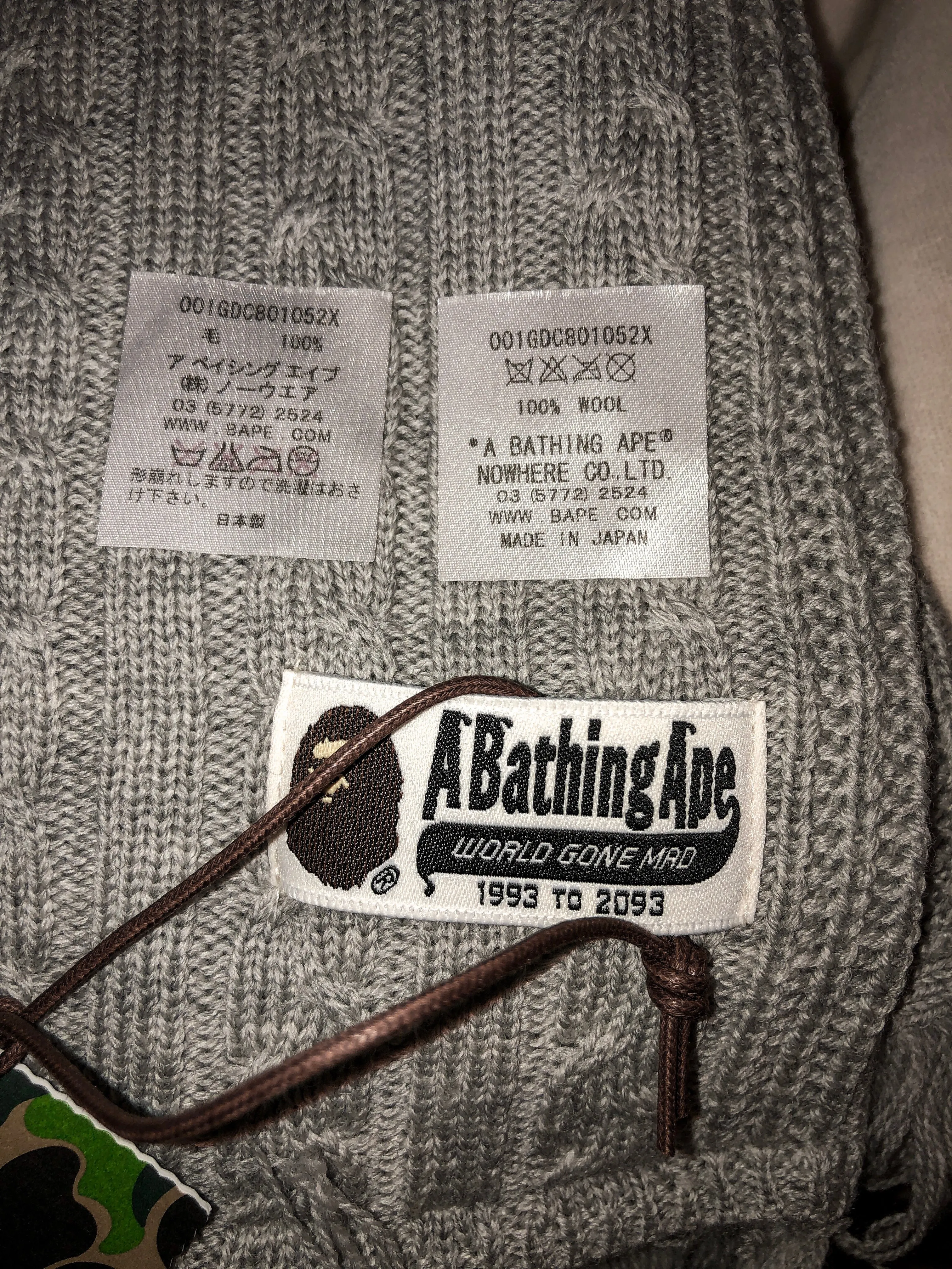 BAPE - Cable Knit Scarf