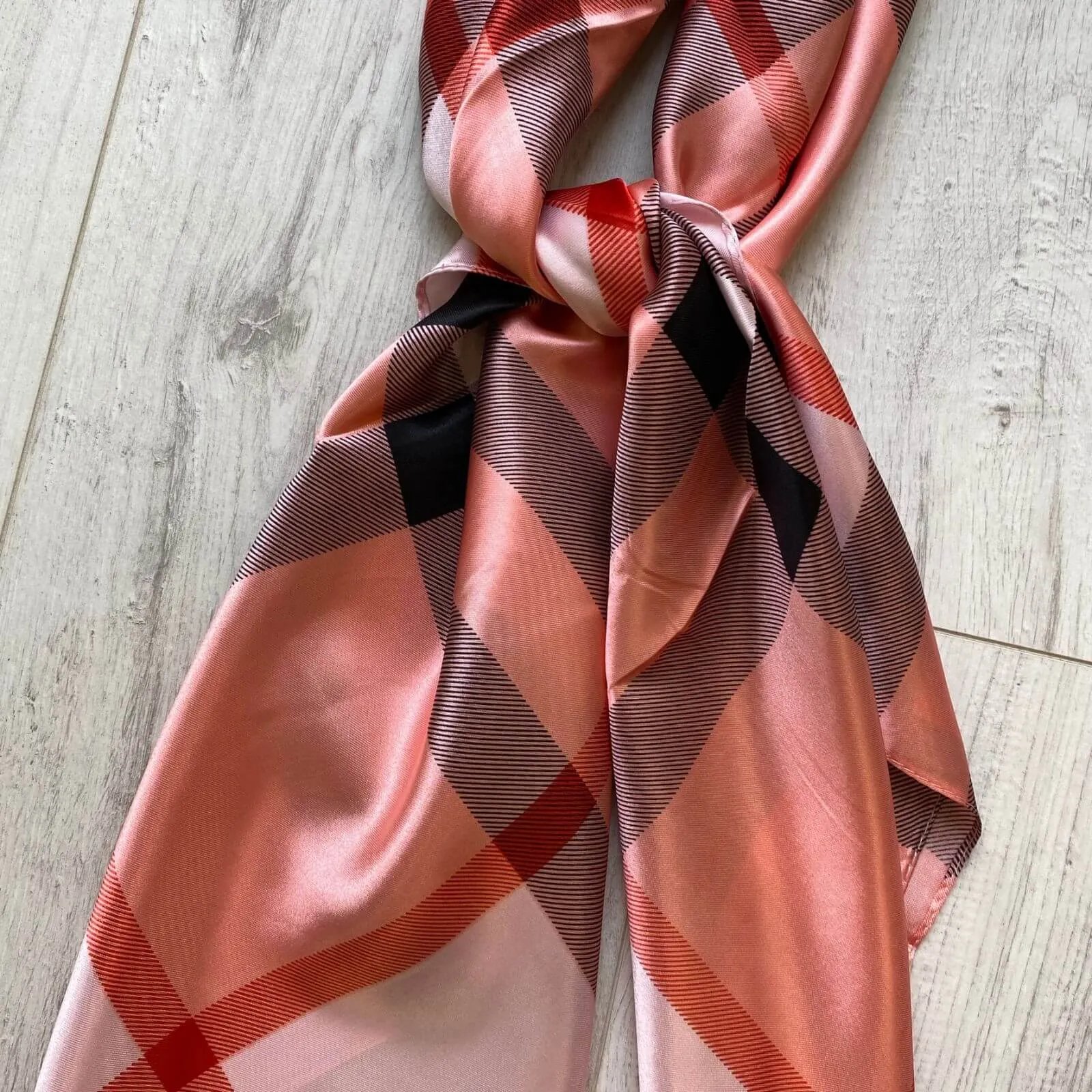 Barbara Pink Check Neck Scarf