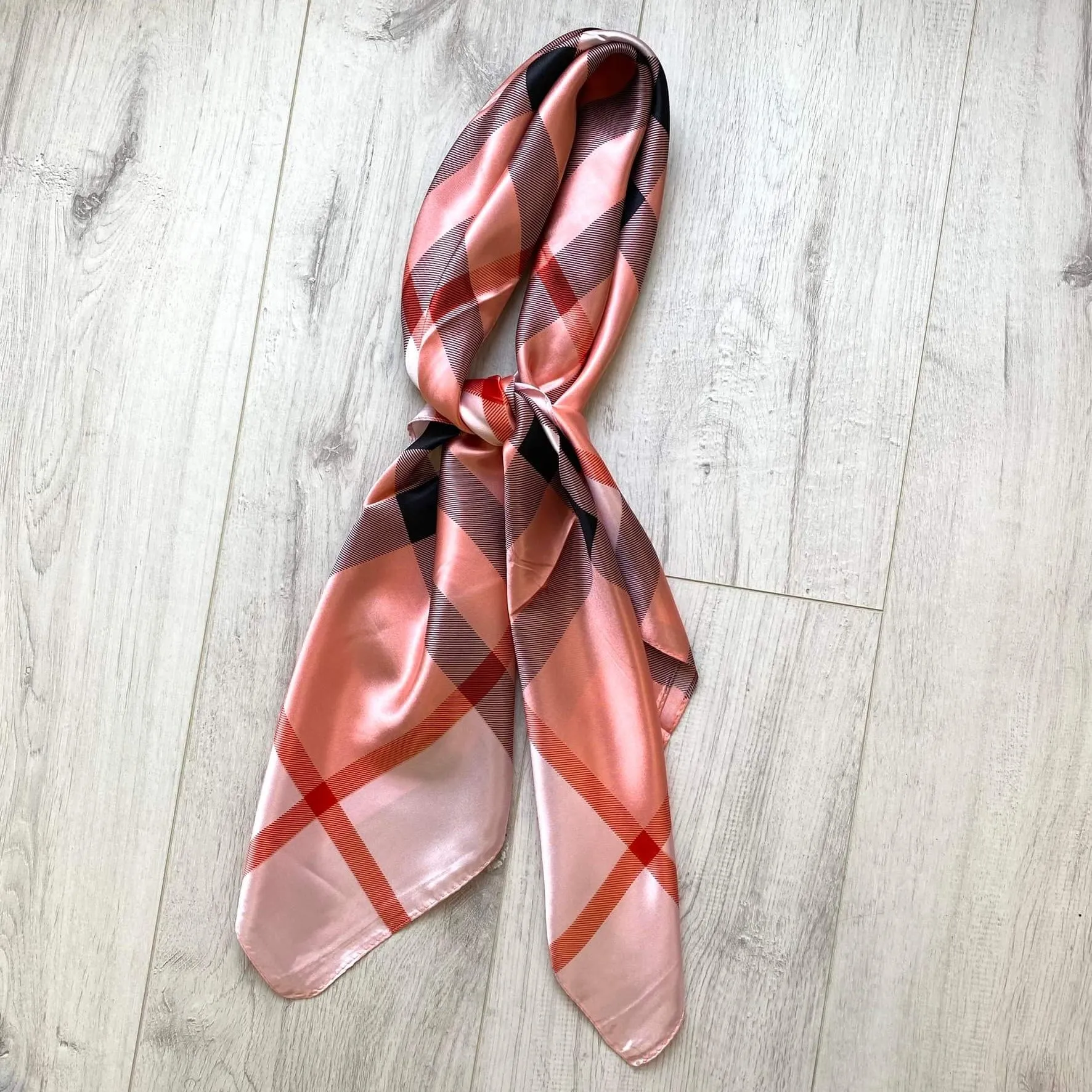 Barbara Pink Check Neck Scarf