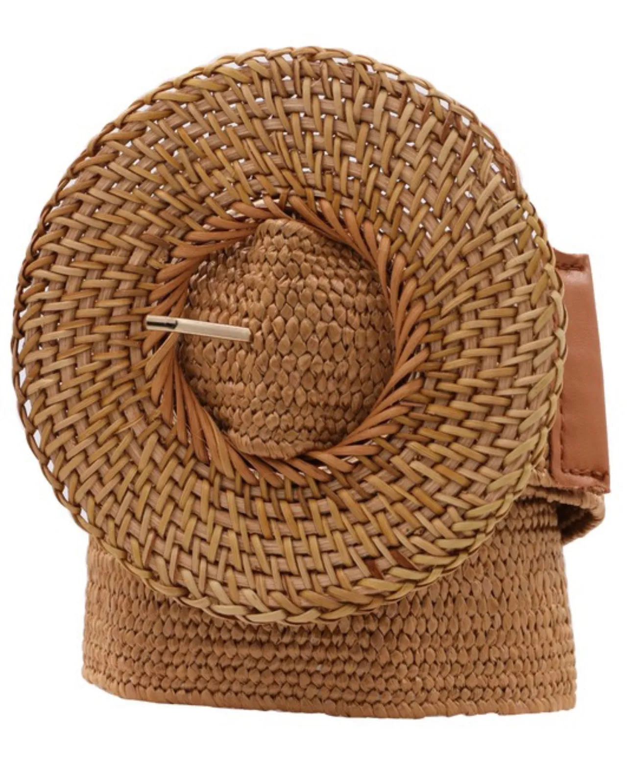 Basket Weave Straw Belt
