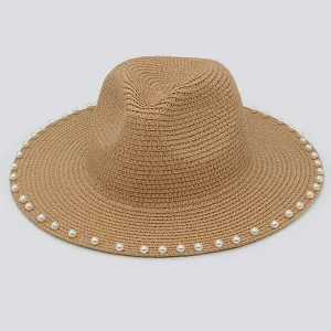Beaded straw hat : KH