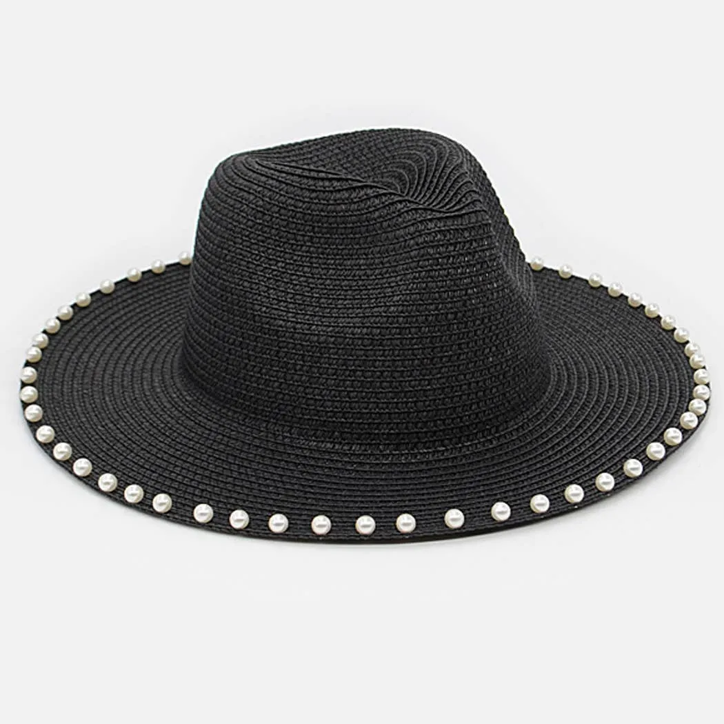 Beaded straw hat : KH