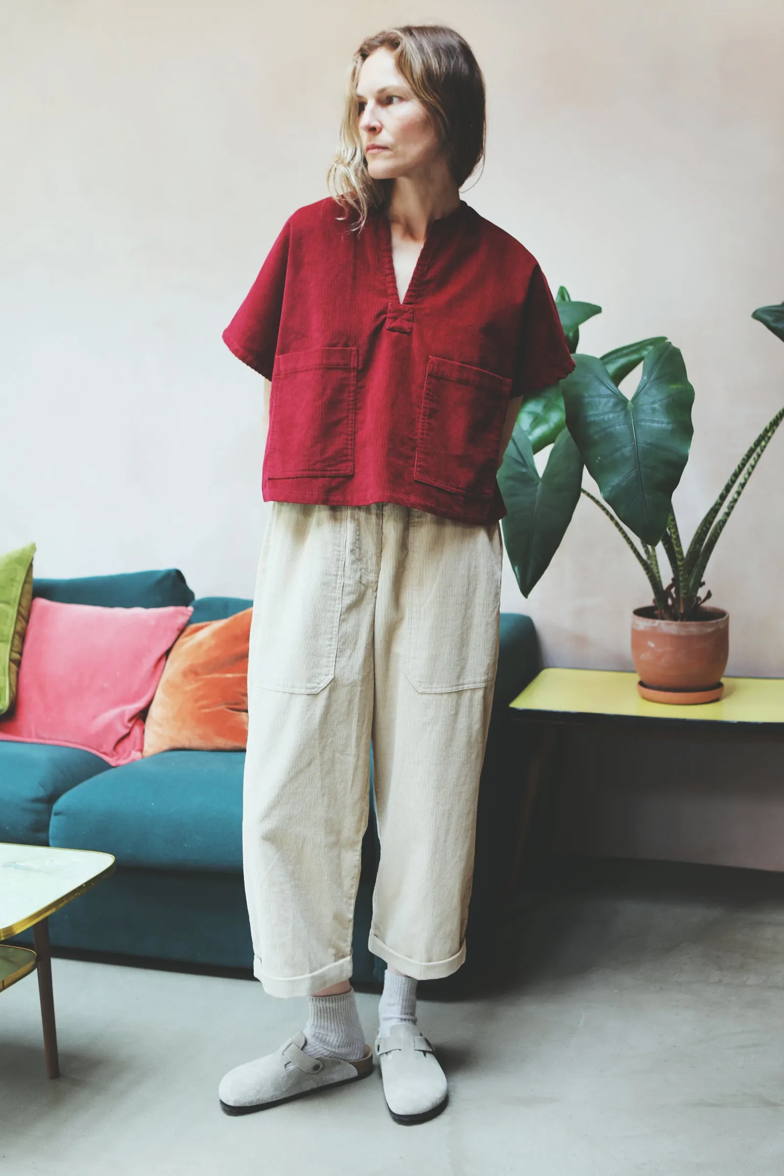 Beckett Trouser Crop Ecru