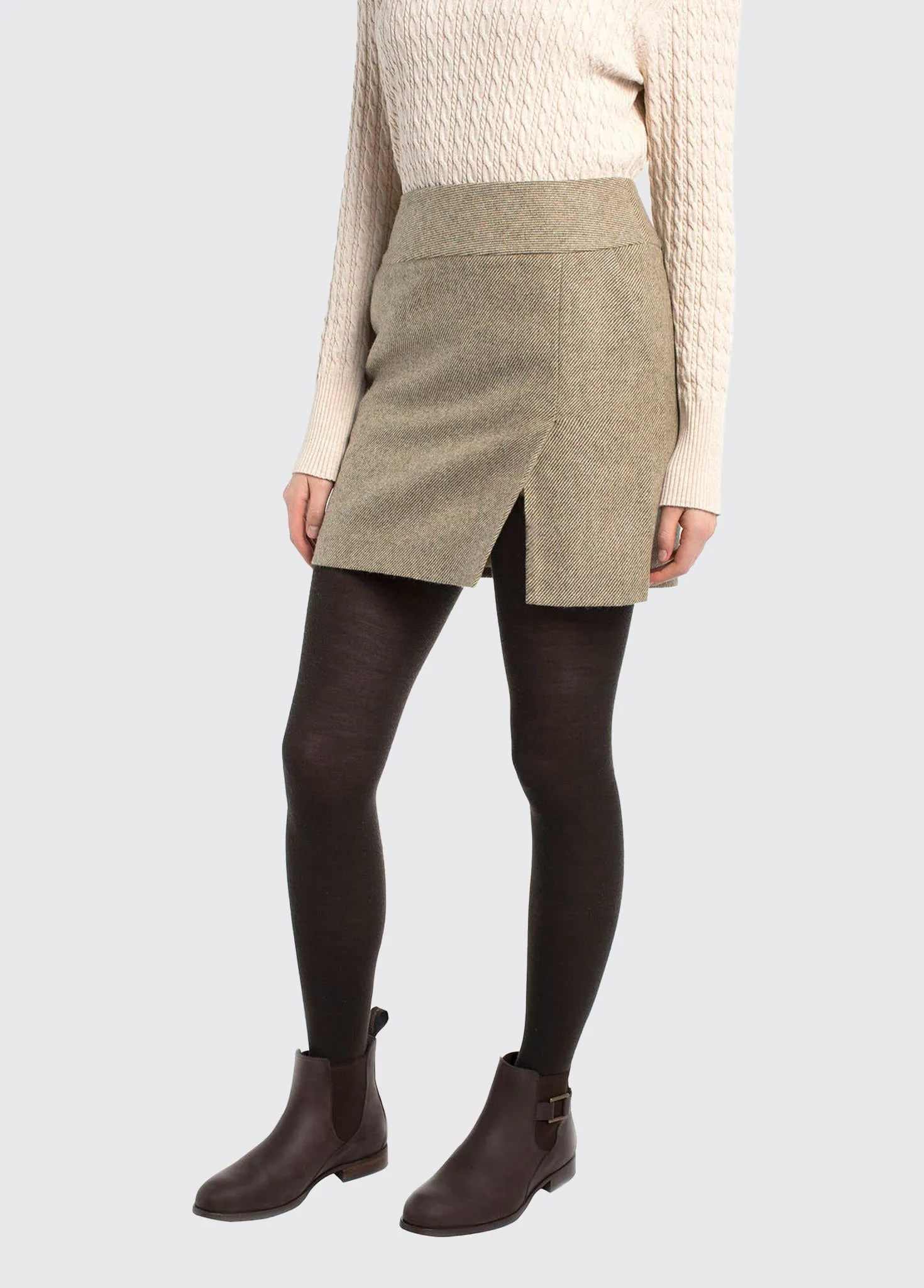 Bellflower Tweed Skirt - Sable