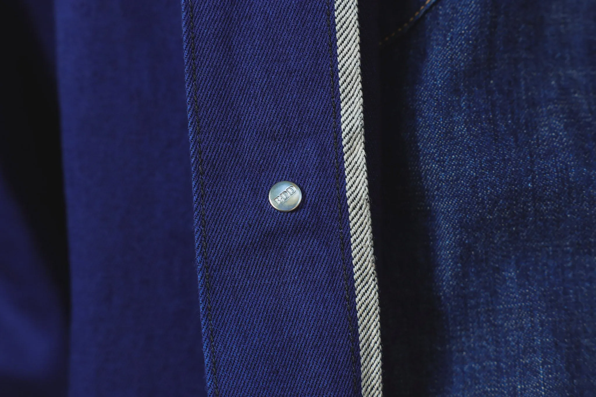 【Benzak Denim Developers】BWJ-01 WORKER JACKET 10.5 oz. blue x black worker selvedge / 義大利斜紋布 雙染法式工裝夾克