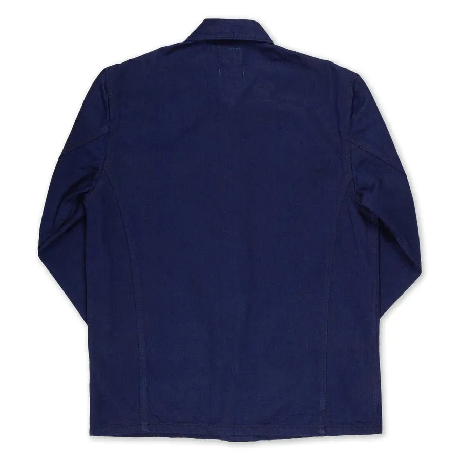【Benzak Denim Developers】BWJ-01 WORKER JACKET 10.5 oz. blue x black worker selvedge / 義大利斜紋布 雙染法式工裝夾克