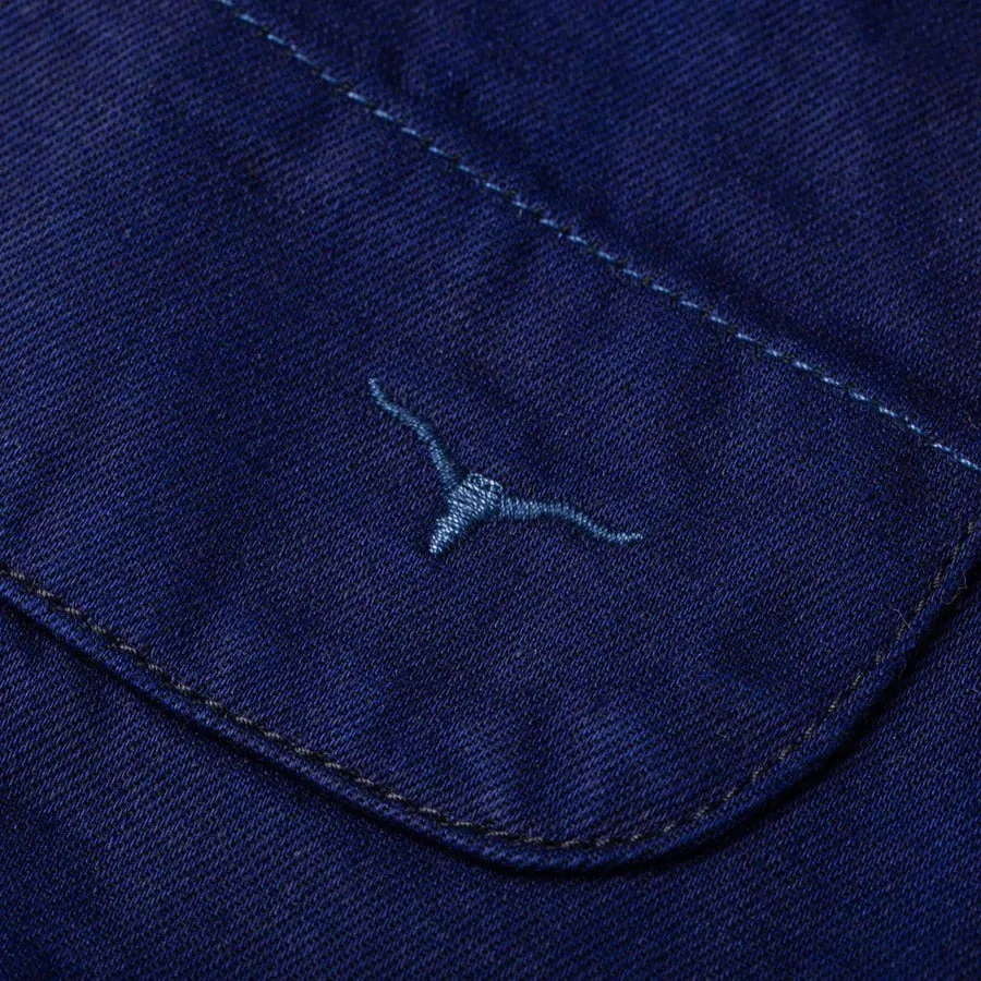 【Benzak Denim Developers】BWJ-01 WORKER JACKET 10.5 oz. blue x black worker selvedge / 義大利斜紋布 雙染法式工裝夾克